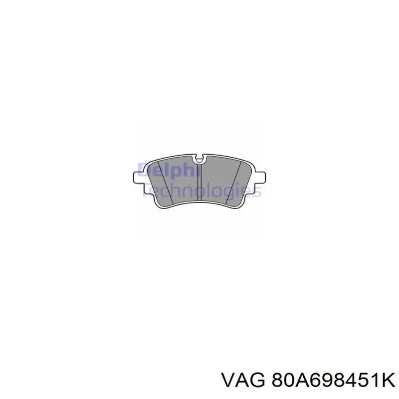Задні дискові колодки VAG 80A698451R
