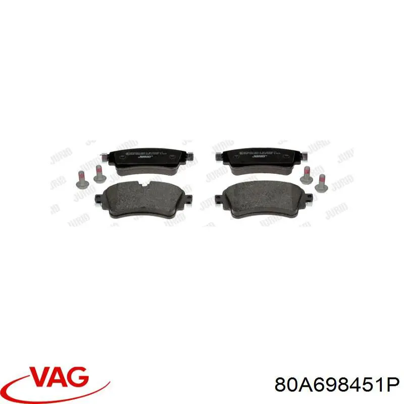 Купити 8W0698451AP VAG Задні колодки