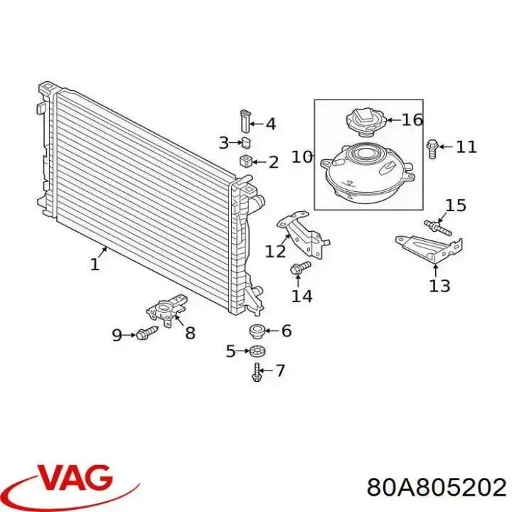 Подушка радіатора охолодження, нижня Vika 88051784501 ціна, від 8.84 USD