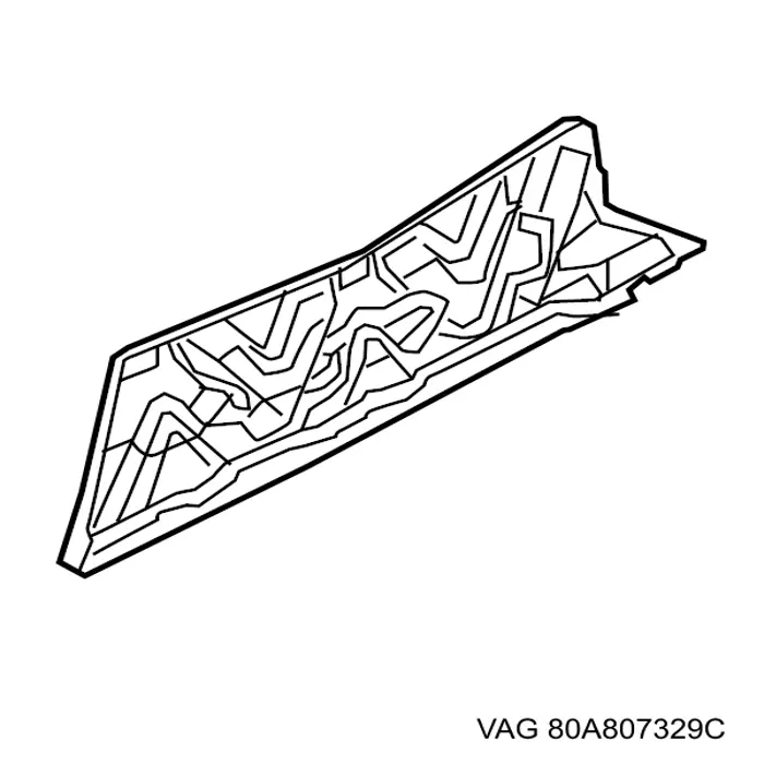Купити 80A807329C VAG Лівий кронштейн кріплення бампера заднього
