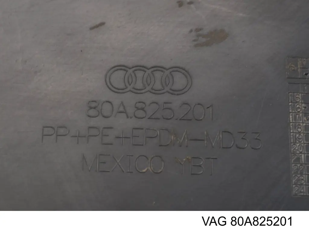 80A825201 VAG Захист днища, лівий