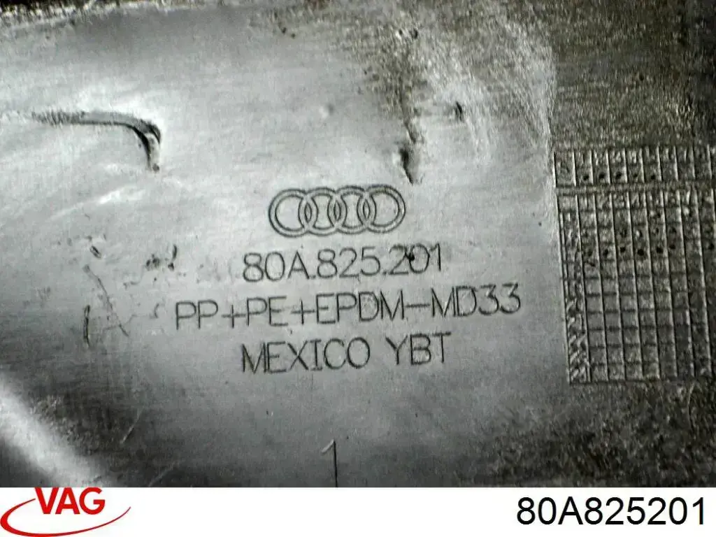 Захист днища, лівий VAG 80A825201