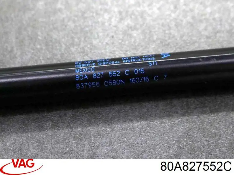 80A827552C VAG Амортизатор кришки багажника / двері 3/5-ї задньої