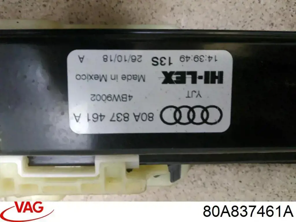 Купити 80A837461A VAG Механізм стеклопідйомника водійських дверей