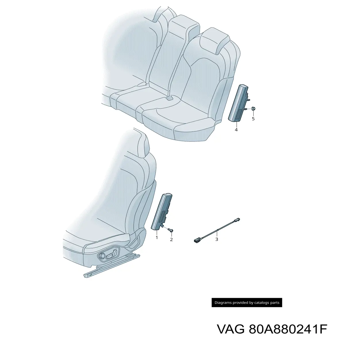 80A880241F VAG Подушка сидіння водія (і переднього сидіння)