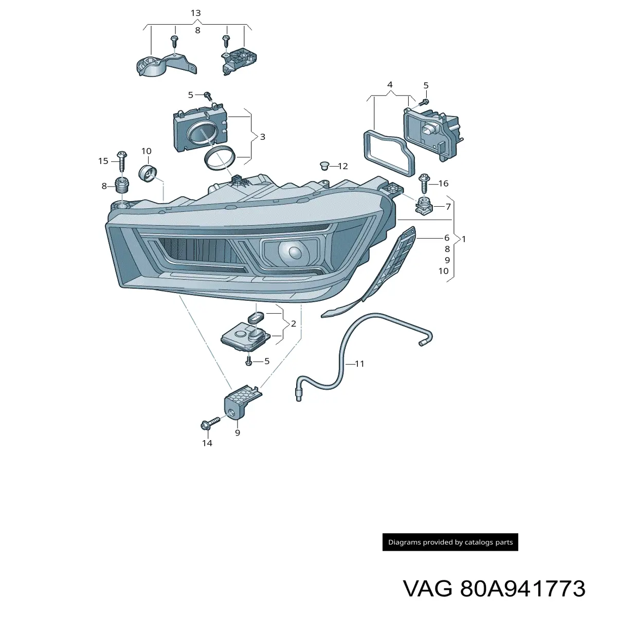 Купити 80A941773 VAG Фара