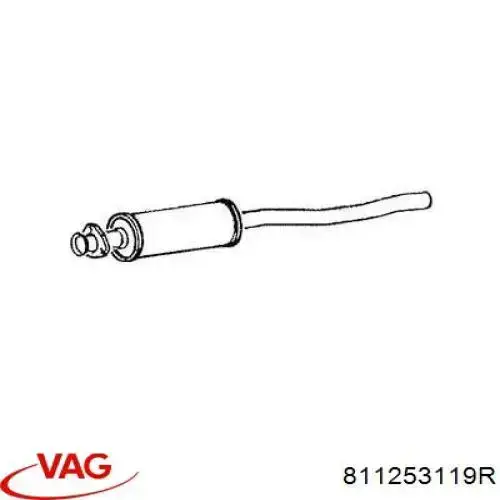 Купити 811253119R VAG Глушник, передня частина
