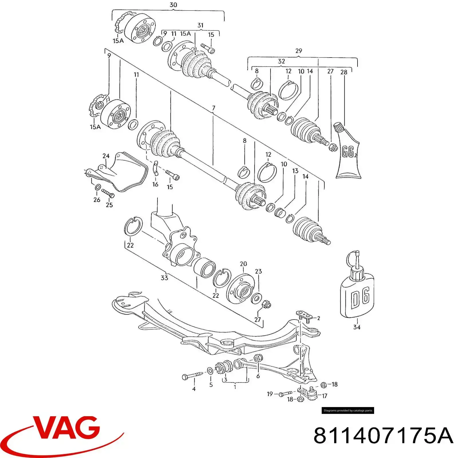 Скоба-фіксатор пальця кульової опори VAG 811407175A ціна, від 4.34 USD