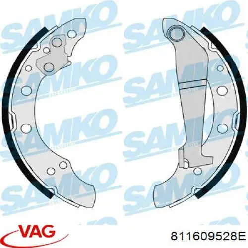 Колодки гальмові задні, барабанні VAG 811609528E ціна, від 18.99 USD