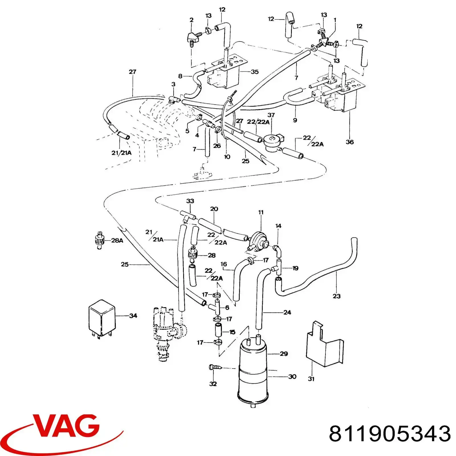 Дросільна заслінка в зборі 811905343 VAG