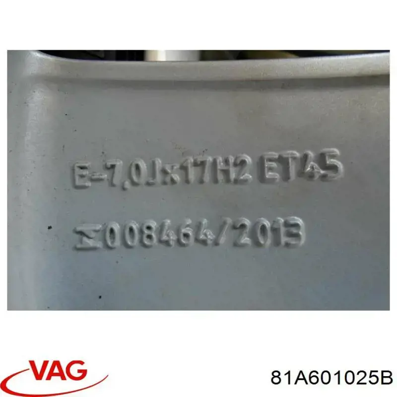 81A601025B VAG Диски колісні литі (легкосплавні, титанові)
