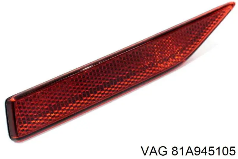 81A945105 VAG Лівий відбивач заднього бампера