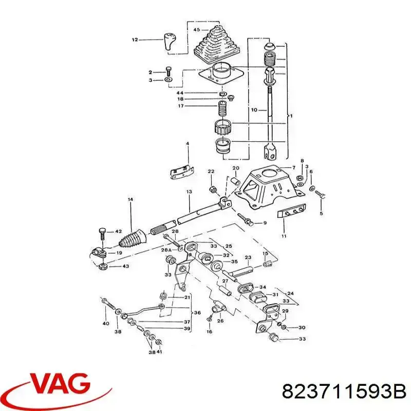 823711593B VAG Втулка куліси КПП