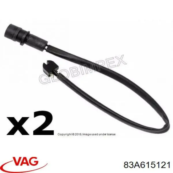 Купити 83A615121 VAG Датчик зносу гальмівних колодок, передній правий
