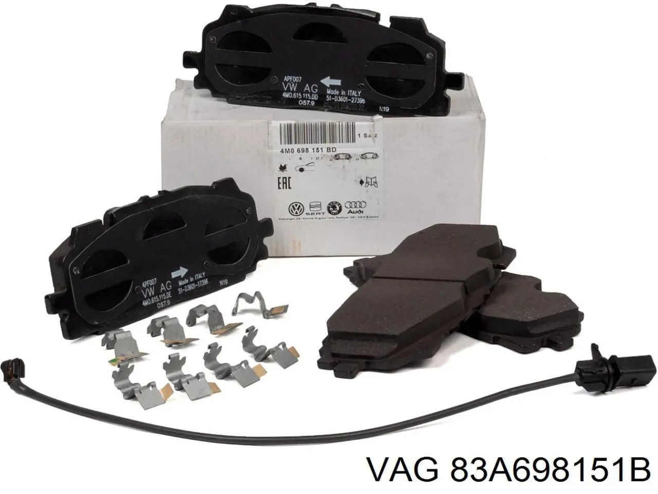 Гальмівні колодки VAG 83A698151B ціна, від 89.38 USD