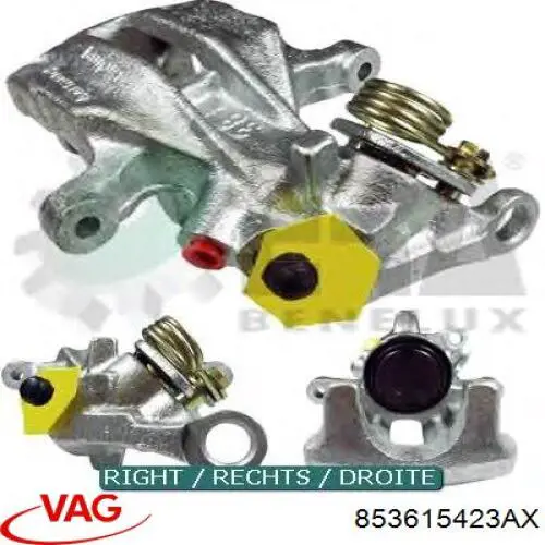 Супорт гальмівний задній лівий VAG 853615423AX ціна, від 77.99 USD