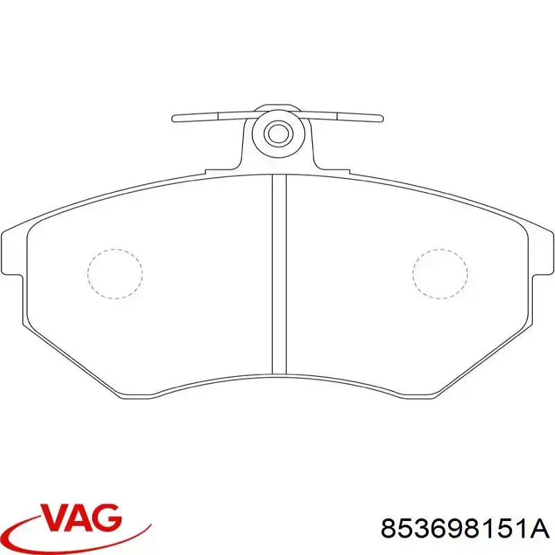 Гальмівні колодки VAG 853698151A ціна, від 16.53 USD