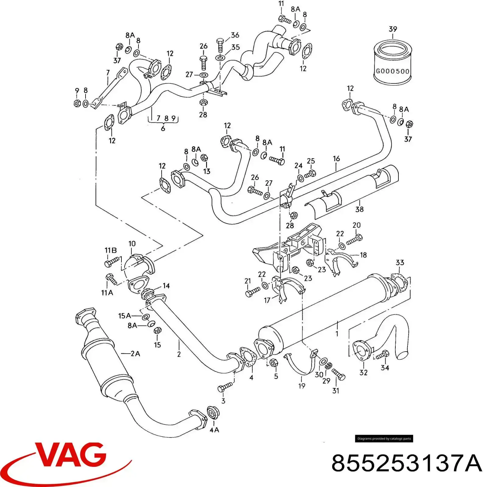 Прокладка монтажна, глушника VAG 855253137A ціна, від 1.41 USD