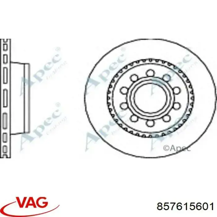 Купити 857615601 VAG Диск заднього гальма