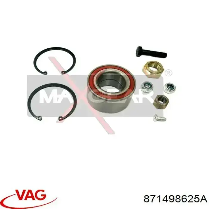 Комплект підшипник маточини передньої VAG 871498625A ціна, від 12.46 USD