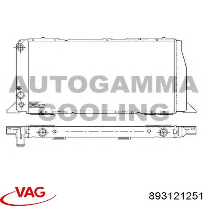 893121251 VAG Радіатор охолодження двигуна