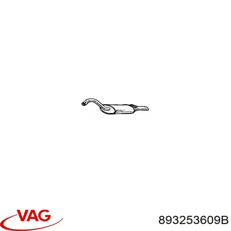 Вихлопна труба VAG 893253609B ціна, від 51.89 USD