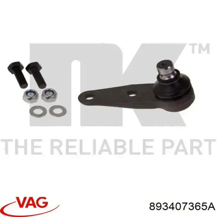 Кульова опора, нижня, ліва VAG 893407365A ціна, від 9.99 USD