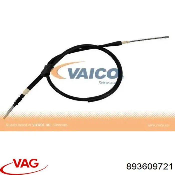 Трос стоянкового гальма задній лівий VAG 893609721 ціна, від 8.49 USD