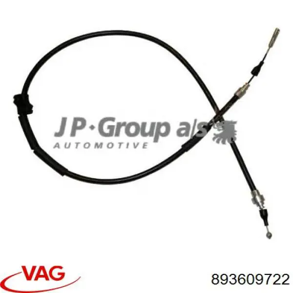 Трос стоянкового гальма задній правий VAG 893609722 ціна, від 8.64 USD
