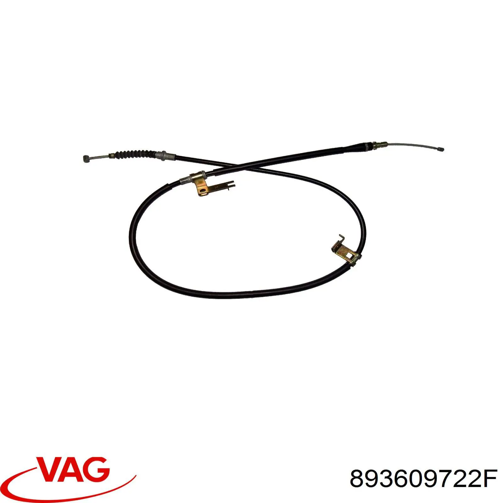 Купити 893609722F VAG Трос ручного гальма задній, правий
