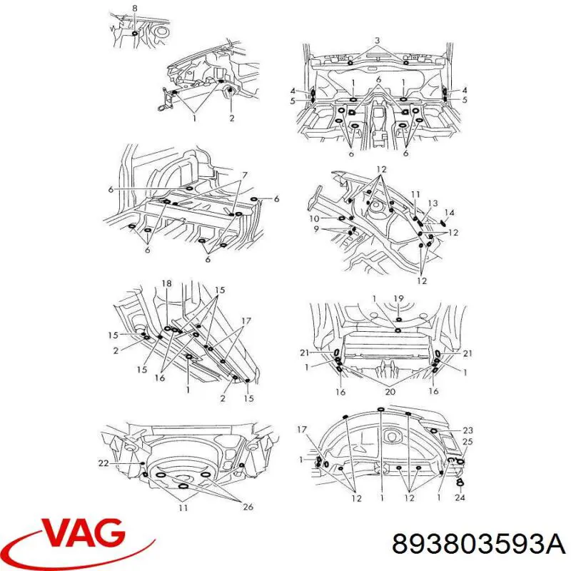 Купити 893803593A VAG 