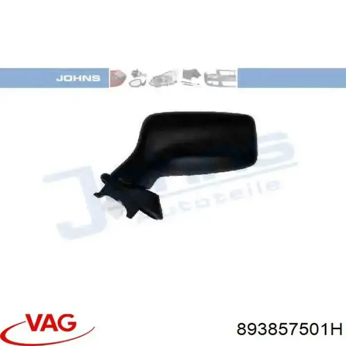 Ліве бічне дзеркало VAG 895857501B3FZ ціна, від 39.18 USD