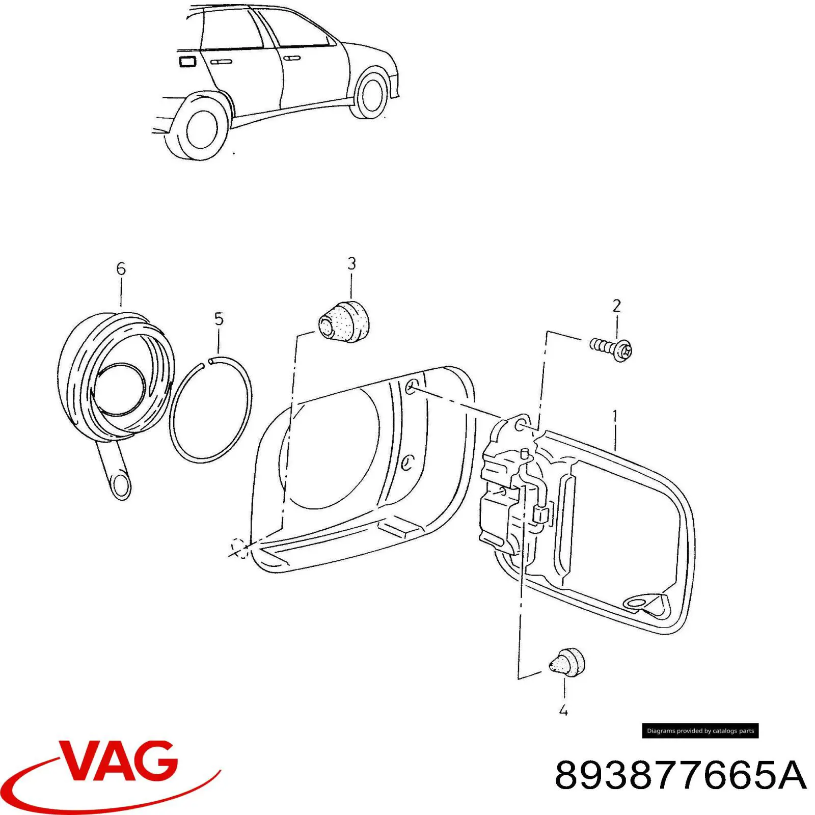  VAG 893877665A ціна, від 3.80 USD