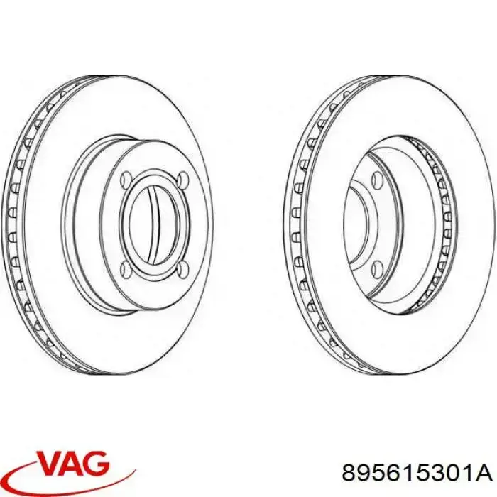 895615301A VAG Гальмо дискове переднє