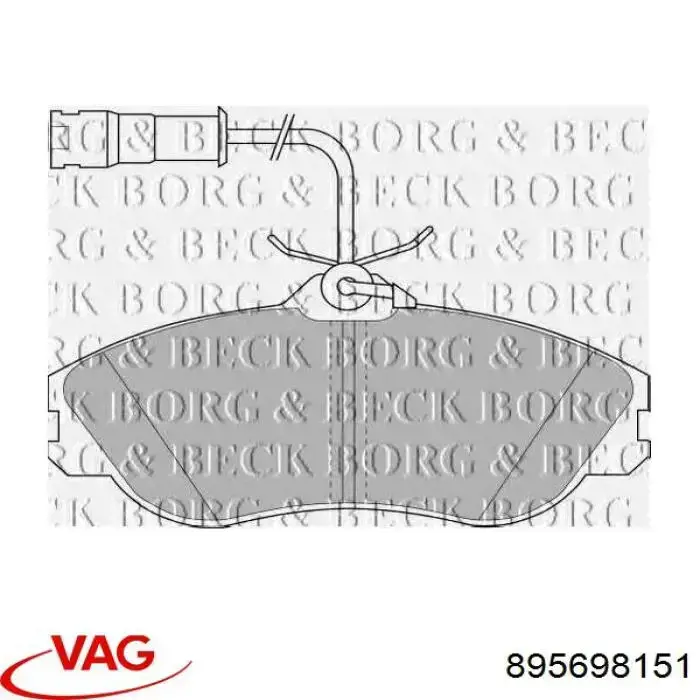 Передні тормозні колодки 895698151 VAG