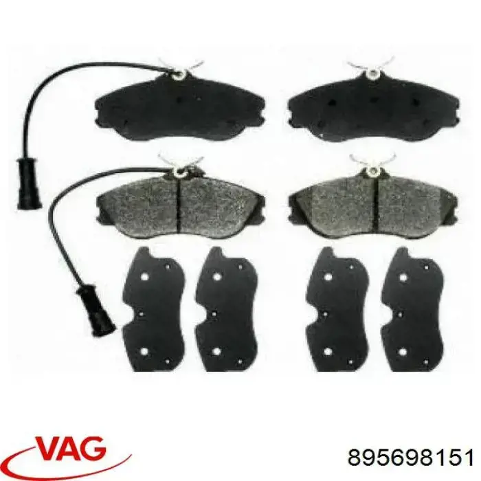 Купити 895698151 VAG Колодки гальмівні передні, дискові