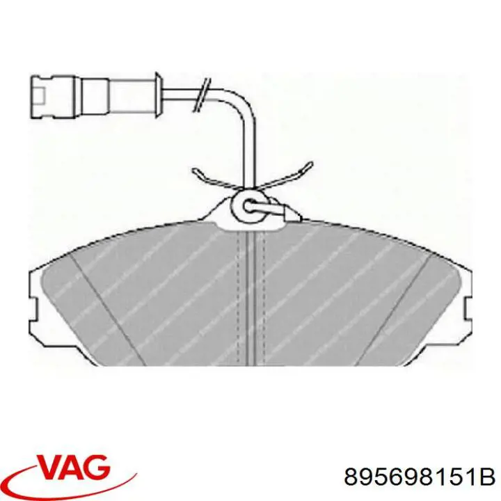 Передні тормозні колодки 895698151B VAG