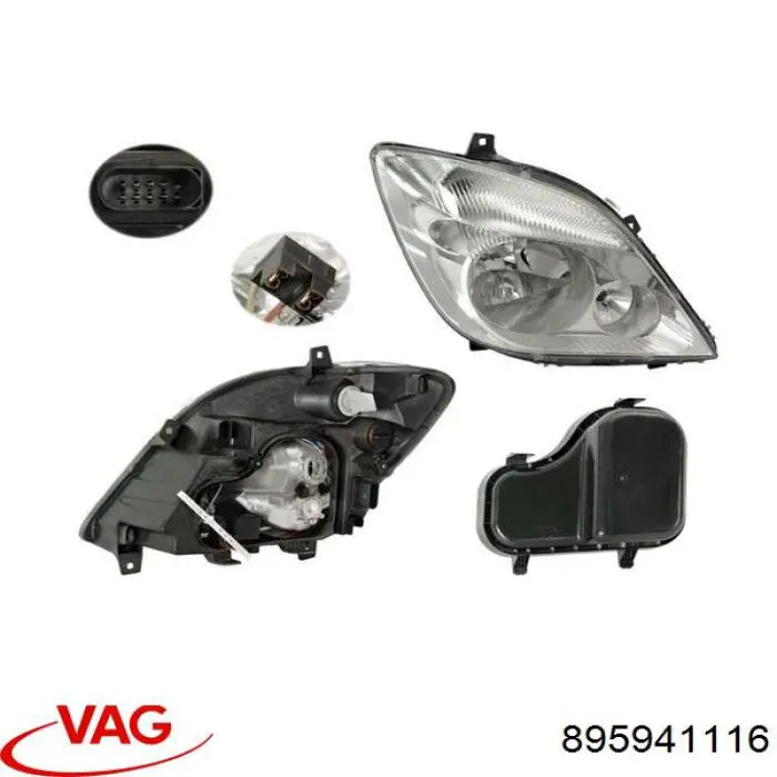 895941116 VAG Скло фари правої