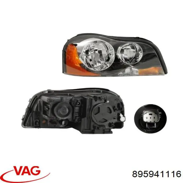 Купити 895941116 VAG Скло фари правої