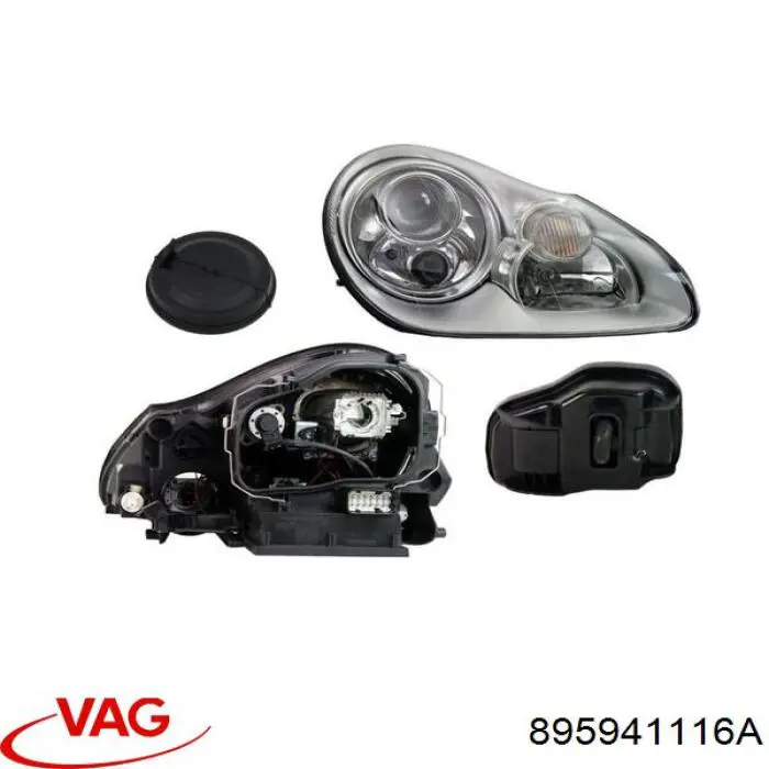 Купити 895941116A VAG Скло фари правої