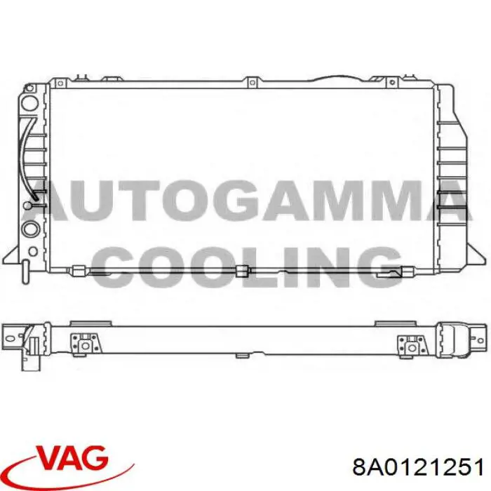 8A0121251 VAG радіатор охолодження двигуна