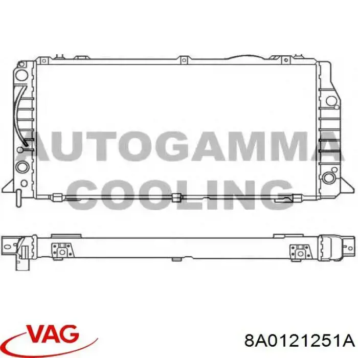 Радіатор основний VAG 8A0121251A ціна, від 84.00 USD