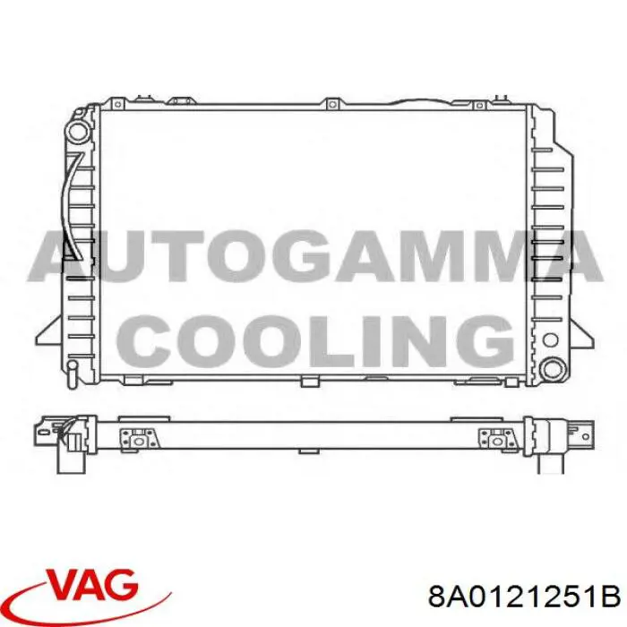 Радіатор 8A0121251B VAG