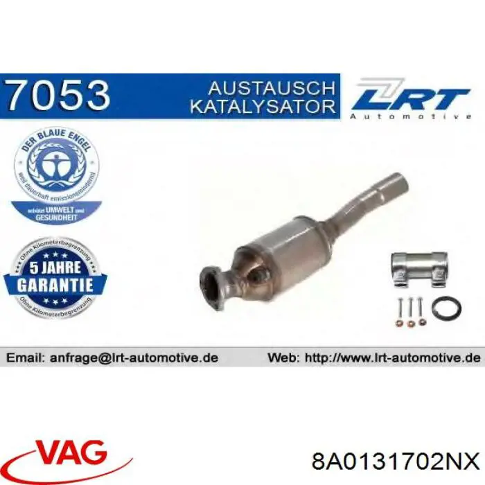 Конвертор-каталізатор (каталітичний нейтралізатор) VAG 8A0131702NX ціна, від 160.35 USD