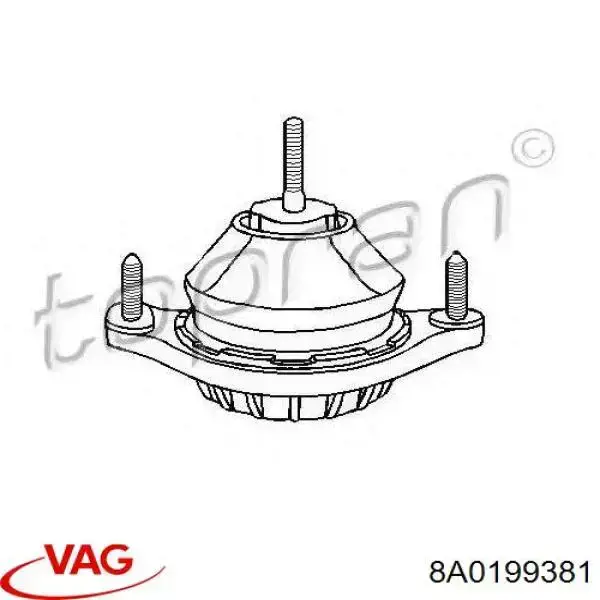 Купити 8A0199381 VAG Подушка (опора) двигуна, ліва