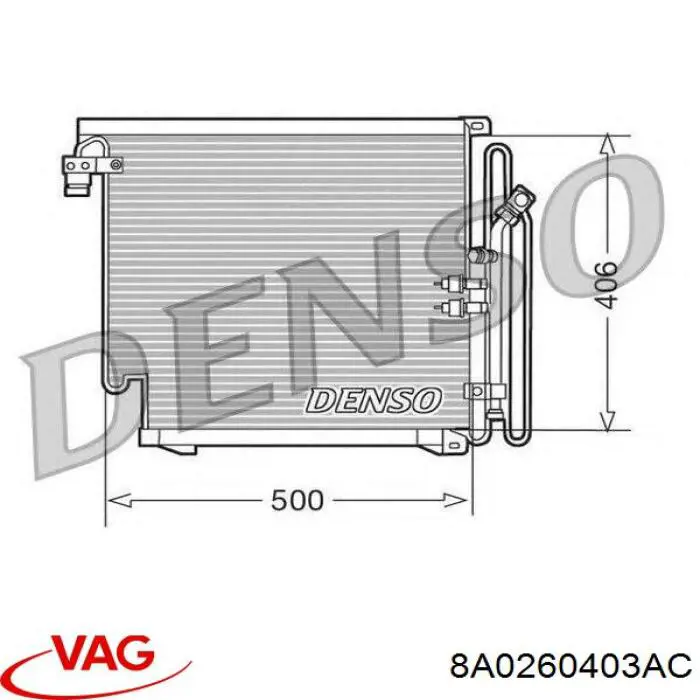 Конденсатор кондиціонера VAG 8A0260403AC ціна, від 70.30 USD
