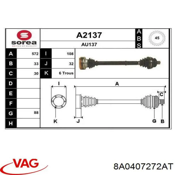  8A0407272AT VAG