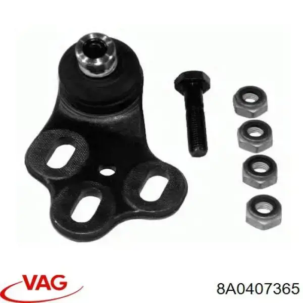 Кульова опора, нижня, ліва 8A0407365 VAG
