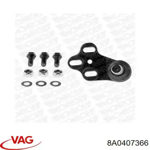 Кульова опора, нижня, права 8A0407366 VAG