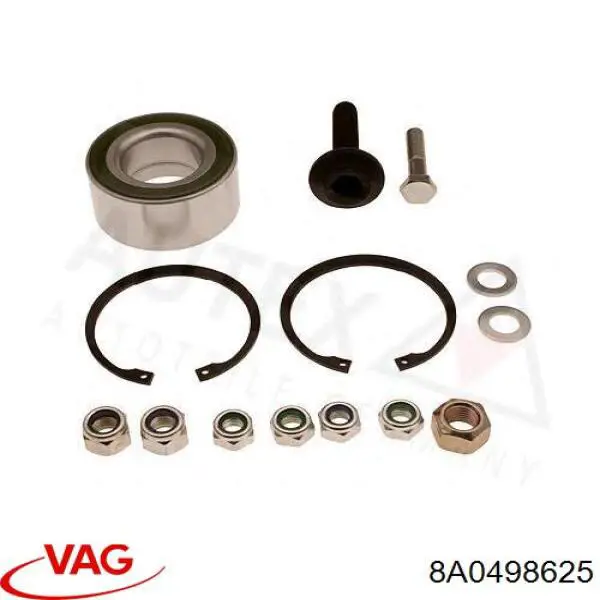 Комплект підшипник маточини передньої VAG 8A0498625 ціна, від 17.01 USD